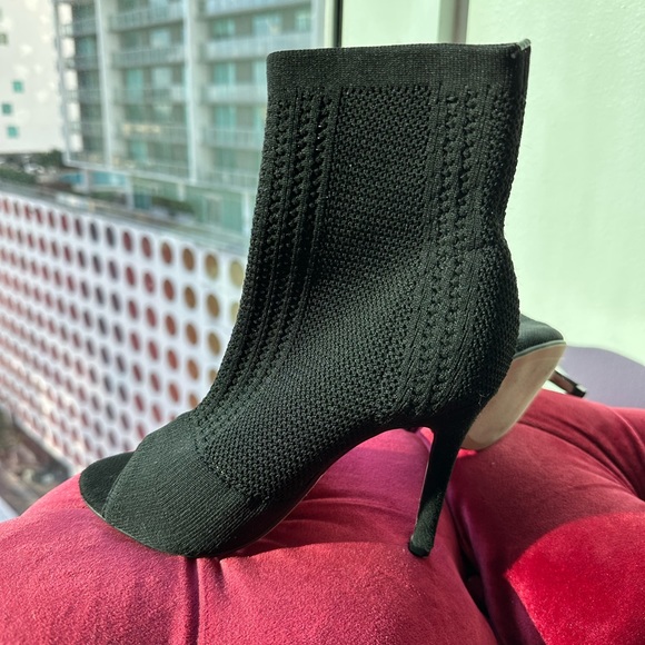 CATHERINE MALANDRINO ankle opentoe booties black size 6 (36) - Picture 4 of 8